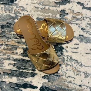 Sam Edelman gold sandals